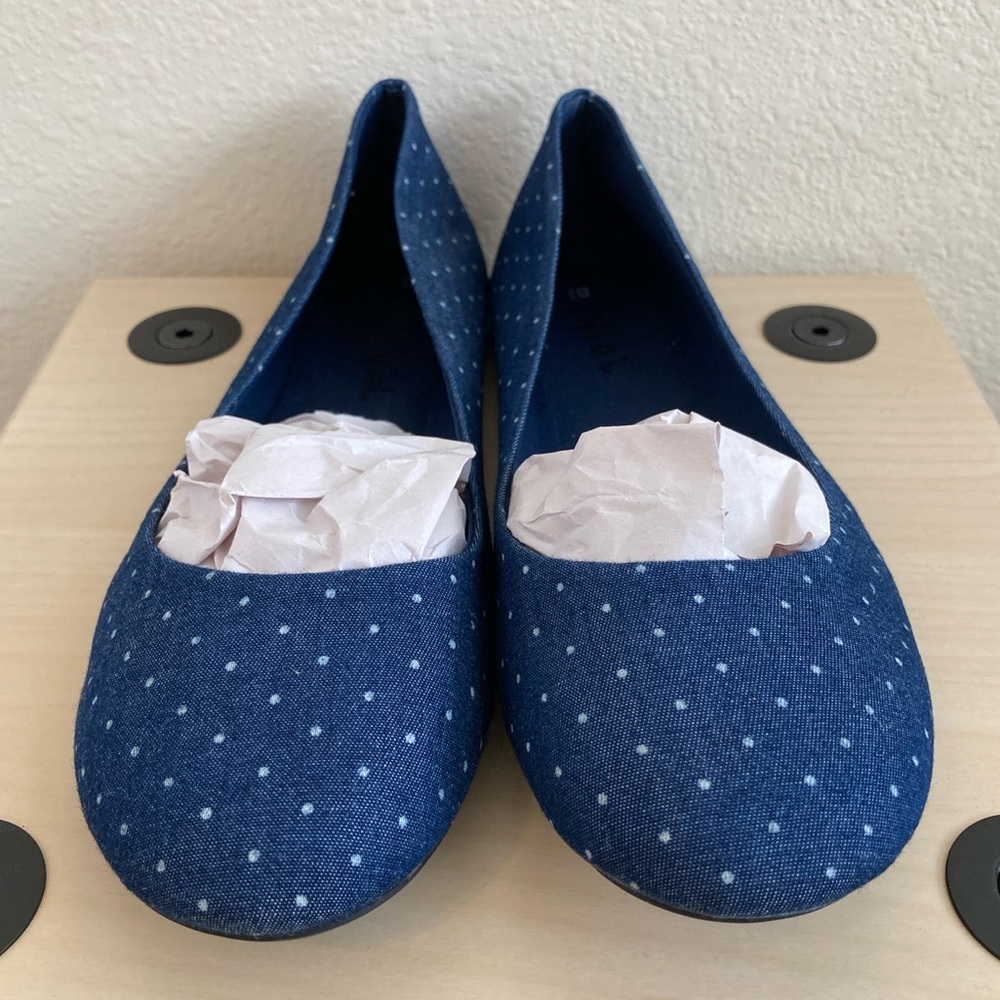 Blue Polka Dot Flats